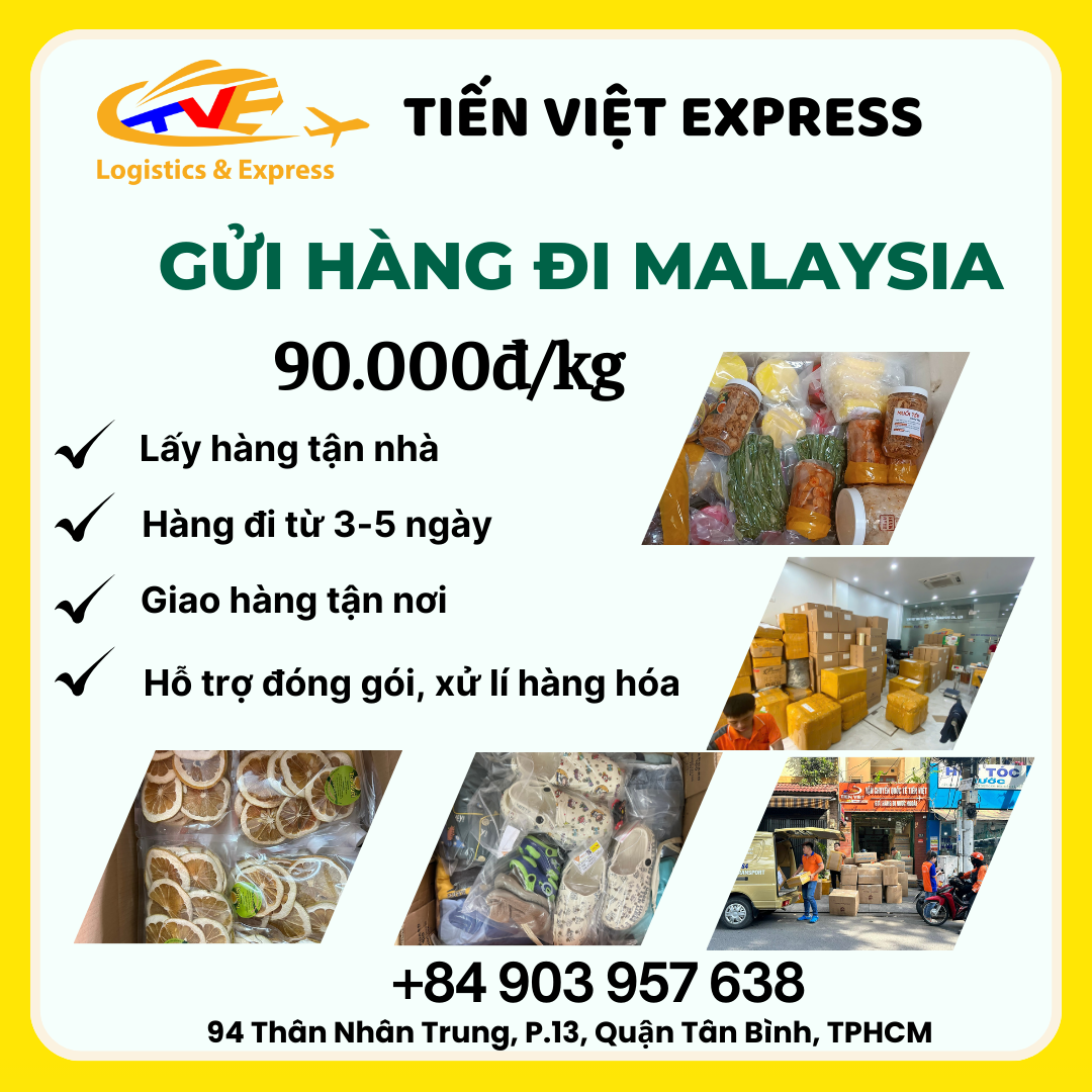 Gửi hàng đi Malaysia- Tiến Việt Express